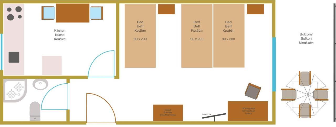 Ilektra Apartments Blue & Red 플라타리아 외부 사진